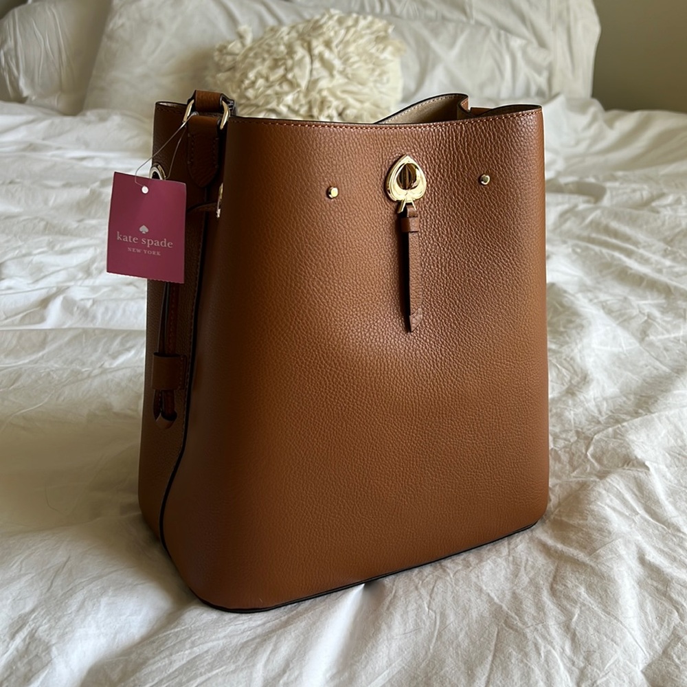 NWT: Kate Spade Marti Pebbled Leather Bucket Bag